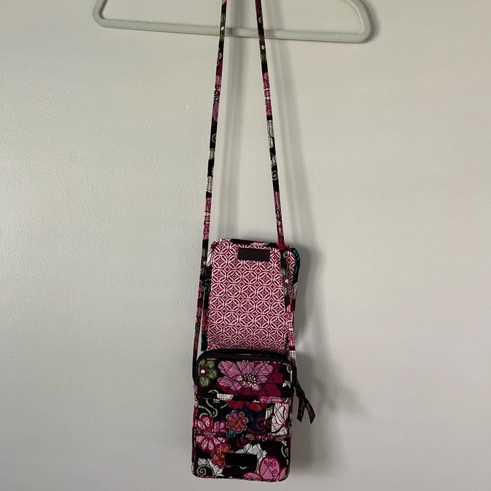 Vera Bradley Pink Floral Quilted Crossbody Bag - Picture 4 of 8